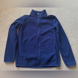 Kids Navy Full-Zip Fleece Jacket